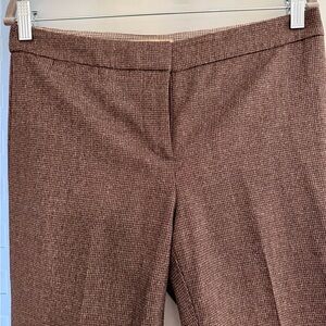 Talbots Brown Textured Straight-Leg Trousers